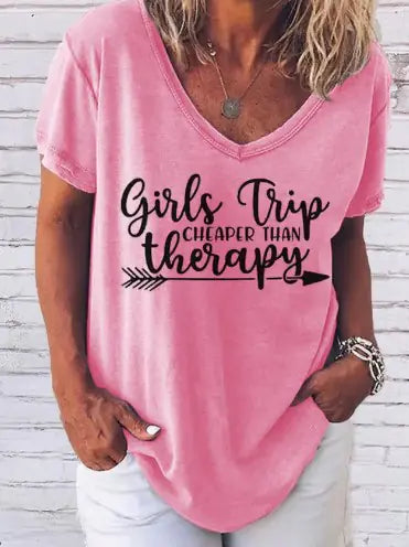 Women Girl's Trip Cheaper Than Therapy  Tee