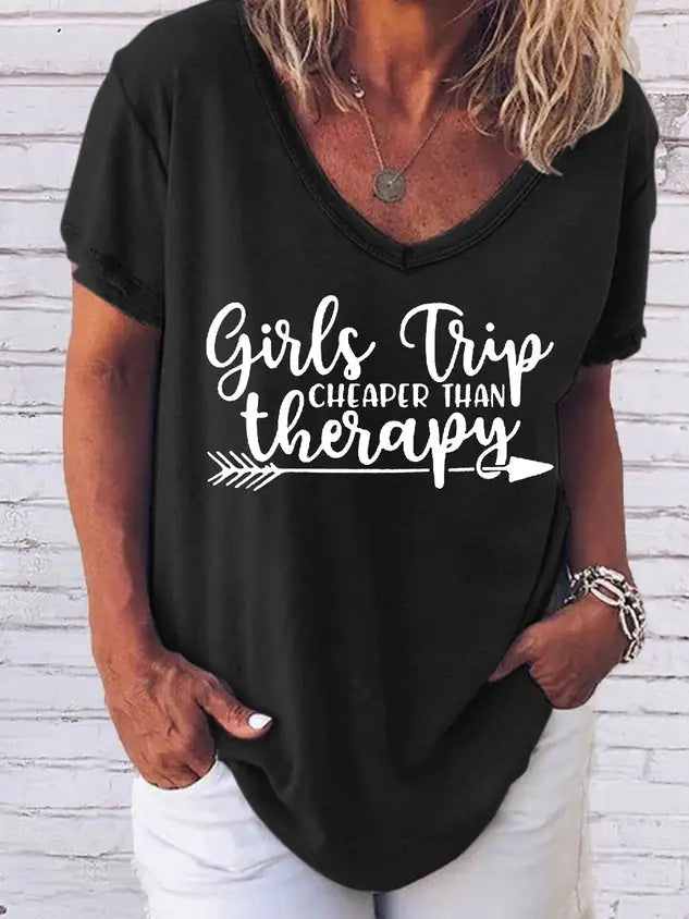 Women Girl's Trip Cheaper Than Therapy  Tee