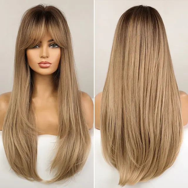 Synthetic Long Brown Wig