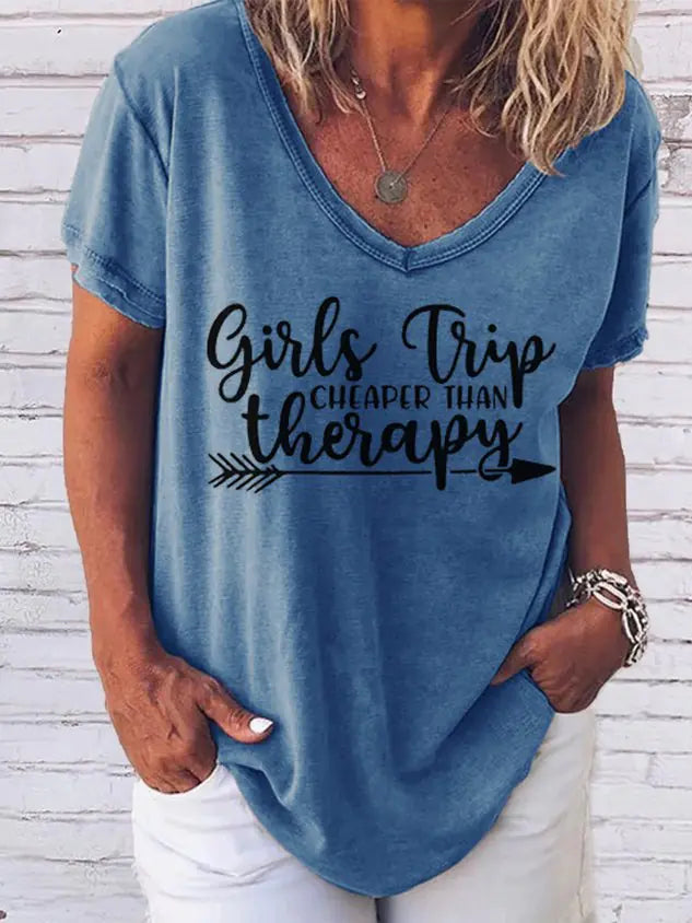 Women Girl's Trip Cheaper Than Therapy  Tee