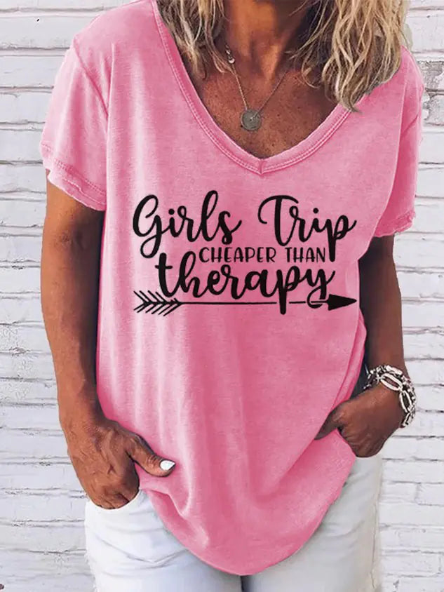 Women Girl's Trip Cheaper Than Therapy  Tee