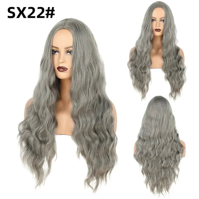 Wavy Middle Part Wigs