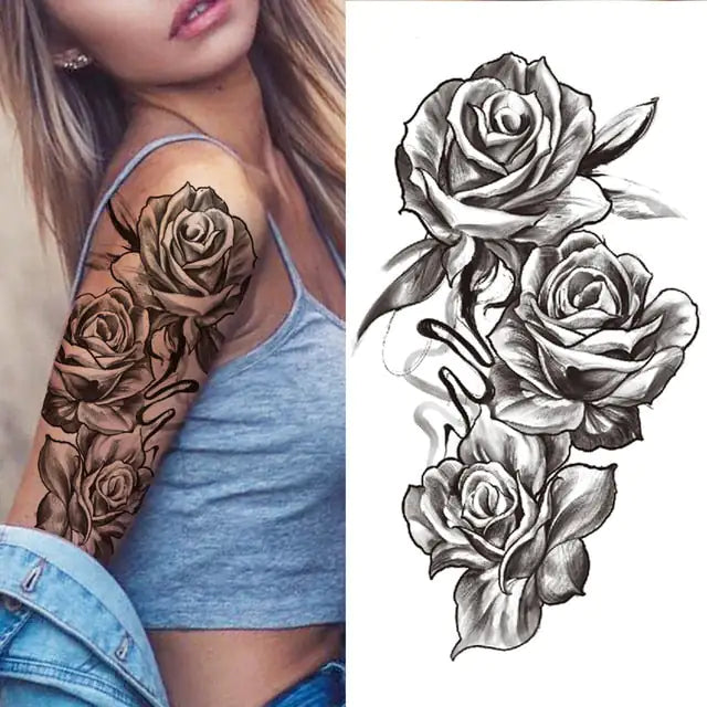 Half Arm Shaded Style Tattoos